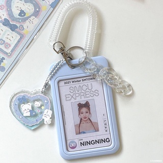 Soporte para tarjetas fotográficas Kpop almacenamiento de tarjetas de  estudiante fundas para tarjetas de autobús