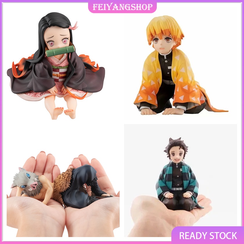 Demon Slayer Tanjirou Nezuko Zenitsu Inosuke Mini Modelo Figura De ...