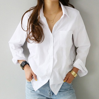  n/a Otoño Mujeres Gasa Blanca Blusa Mujer Tops Blusa