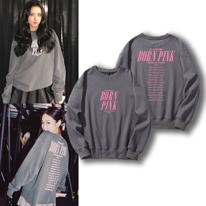 Gira Mundial Kpop BLACKPINK Concierto Nacido Rosa Kim Jisoo LISA Rosé  Jennie Hombres/Mujeres Púrpura Sudadera Con Capucha Diseño Ayuda Ropa Misma 