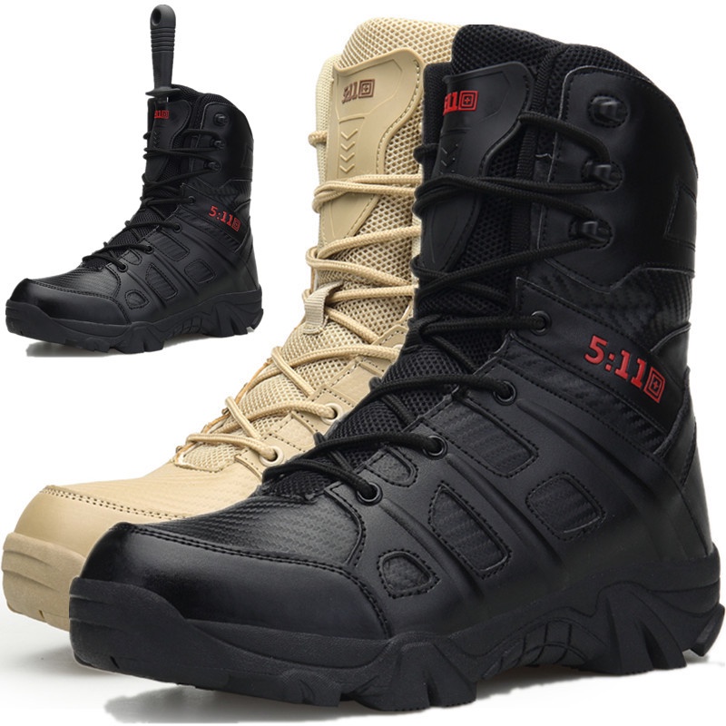 Botas Militares negras para hombre, botas tácticas de las fuerzas  especiales para primavera y otoño, botas Militares para hombre