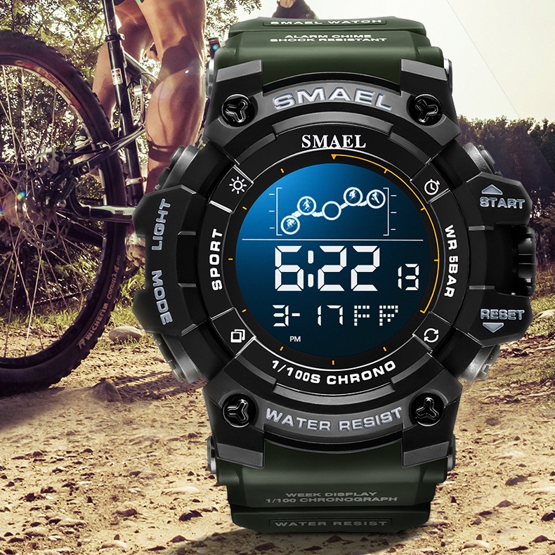 SMAEL Relojes De Los Hombres Casual Deporte LED Digital 50M Reloj