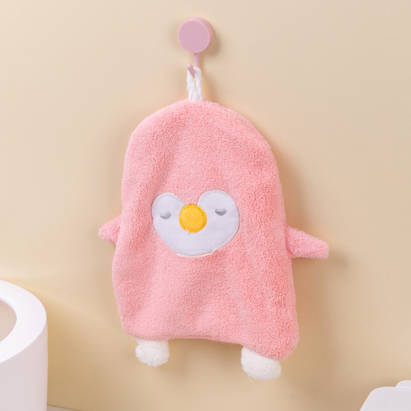 Toalla De Mano De Pingüino De Coral Toalla De Mano De Dibujos Animados