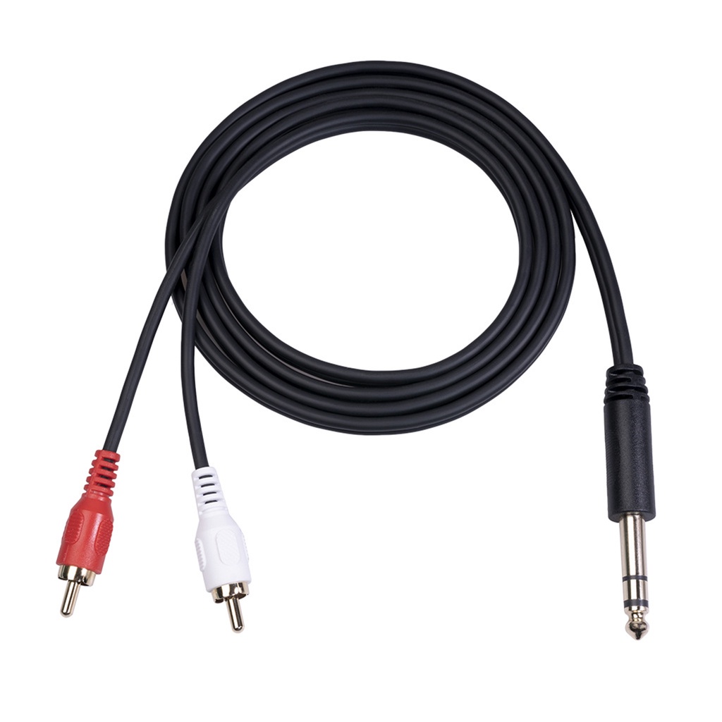 2x Jack 3.5mm A 6.35 Cable de audio del adaptador para el altavoz