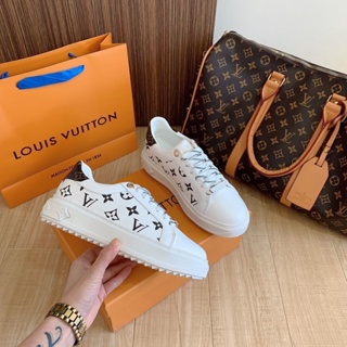 Louis Vuitton 100 % Original Entrenador Unisex Azul Y Blanco Velcro Baja  Parte Superior De Encaje Zapatillas Casuales Zapatos De Los Hombres Las