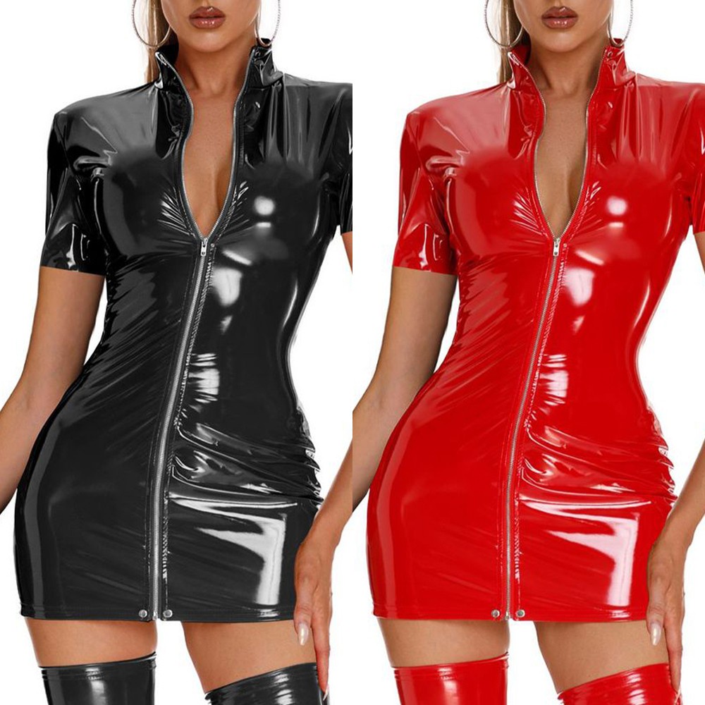 Vestido latex online mujer