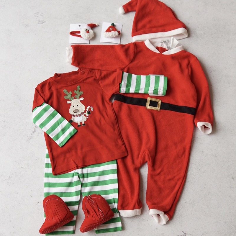 H m CARTER BABY JUMPER SET beb Talla NB 36m Elfo santa