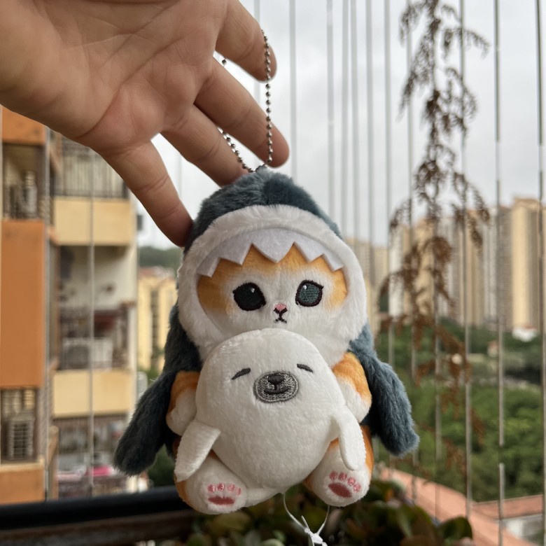 Cat Tiburon Miniso MINISO Mofusand-muñeco De Gato De Tiburón