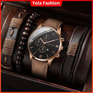 Reloj de cuarzo para hombre, reloj de pulsera analógico único de negocios  casual, relojes baratos con cómoda correa de piel sintética, color negro