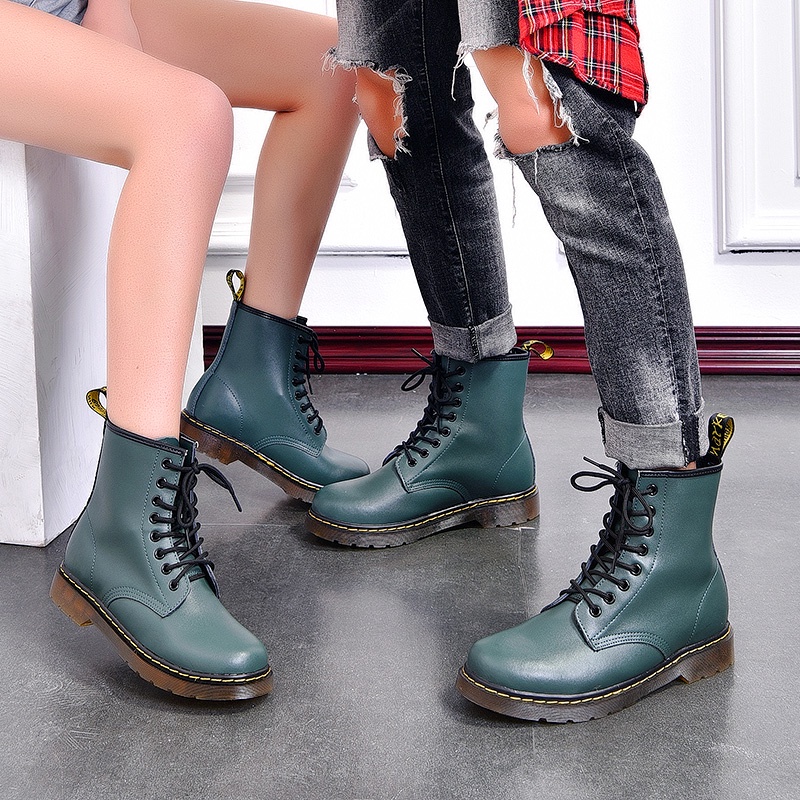 Dr.Martens Dr Martens Classic Martin Botas De Tinta Chorro De Arena Pintura De Aceite Pareja De Alta Parte Superior Zapatos Al Aire Libre Tobillo Motocicleta Casuales De Las Mujeres Over