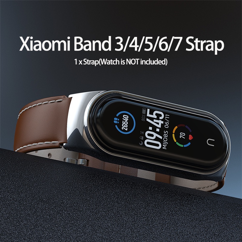 Para Mi Band 7 6 5 Correa De Cuero Para Xiaomi 4 Pulsera Miband 4 3 Pulseras  Nuevo Estilo