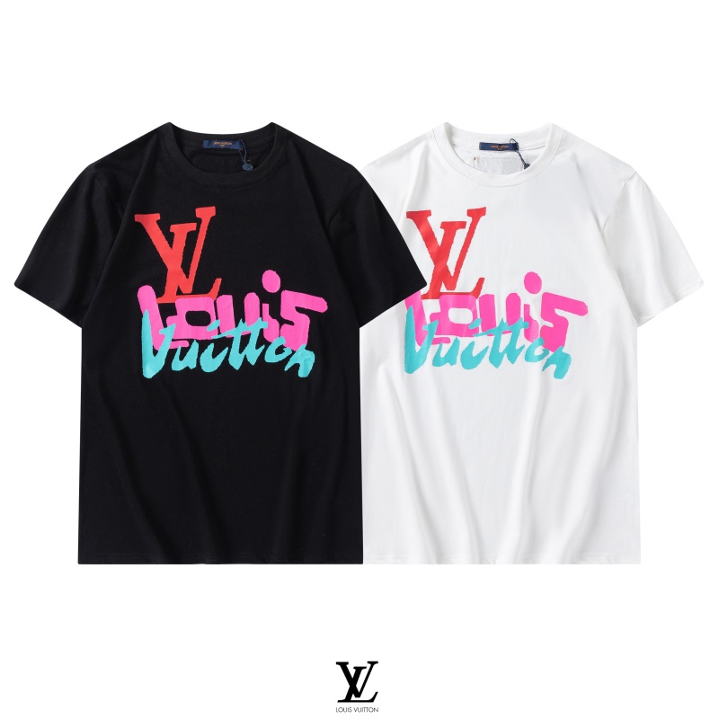 Louis Vuitton 100 % Original Camiseta De Manga Corta Para Hombre Casual De  Impresión Cibernética Para Mujer