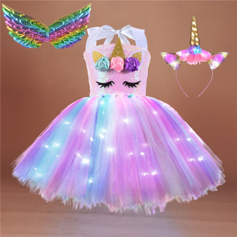Vestido De Tutu De Princesa De Unicornio Para Ninas Flores De Pastel Vestidos De Fiesta De Cumpleanos Para Bebe Nina Tul Disfraces De Cosplay De Halloween Shopee Colombia