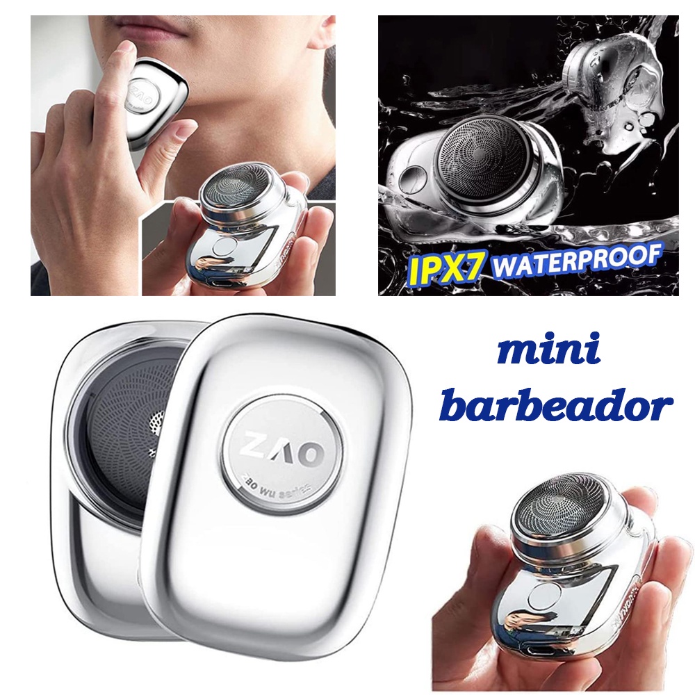 Mini afeitadora eléctrica, maquinilla de afeitar eléctrica portátil para  hombre, cuerpo de aleación, recargable USB-C, IPX7 impermeable, cabeza