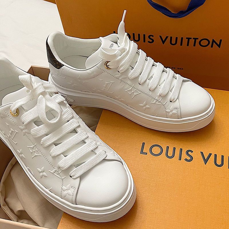 LV LOUIS VUITTON 3D Impreso Zapatos Blancos Mujeres 2022 Nuevo