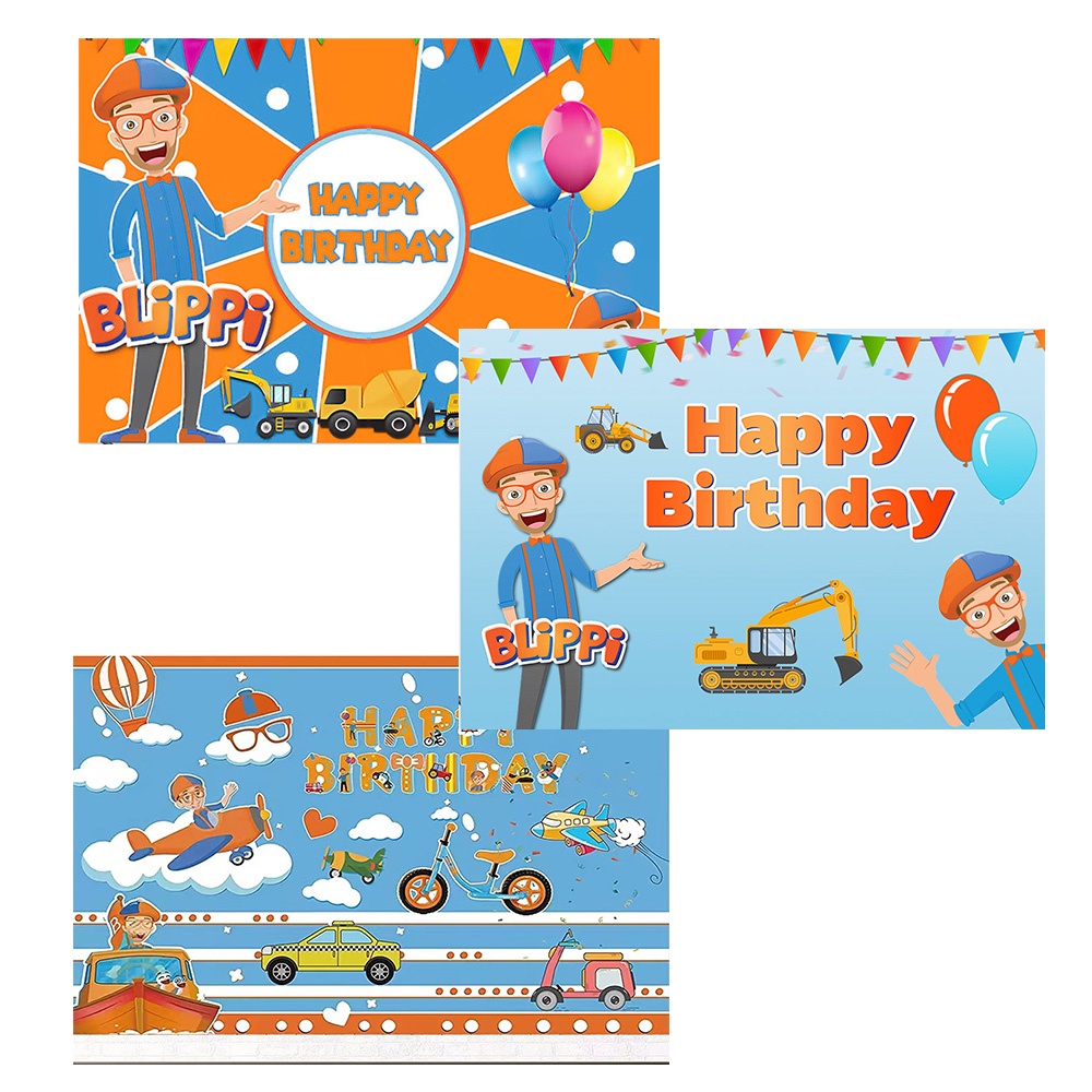 Blippi Excavadora Fiesta De Cumpleaños De Los Niños Decoración De La  Fotografía De Fondo De Tela 5x3ft | Shopee Colombia