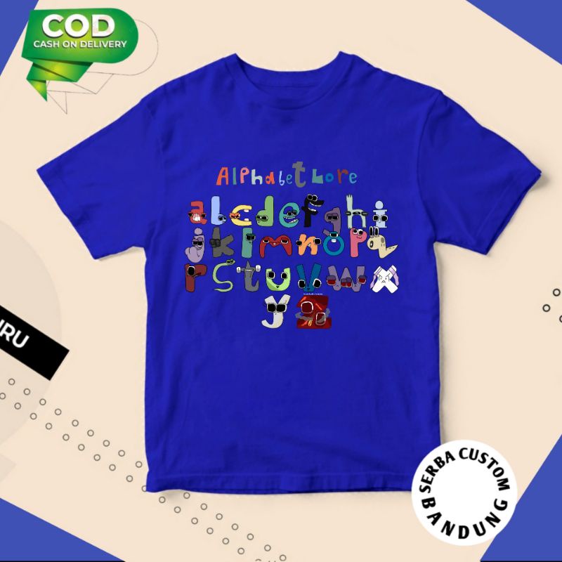 Alphabet Lore T Shirt Imprimir Cartoon Casual Verano Niños Manga