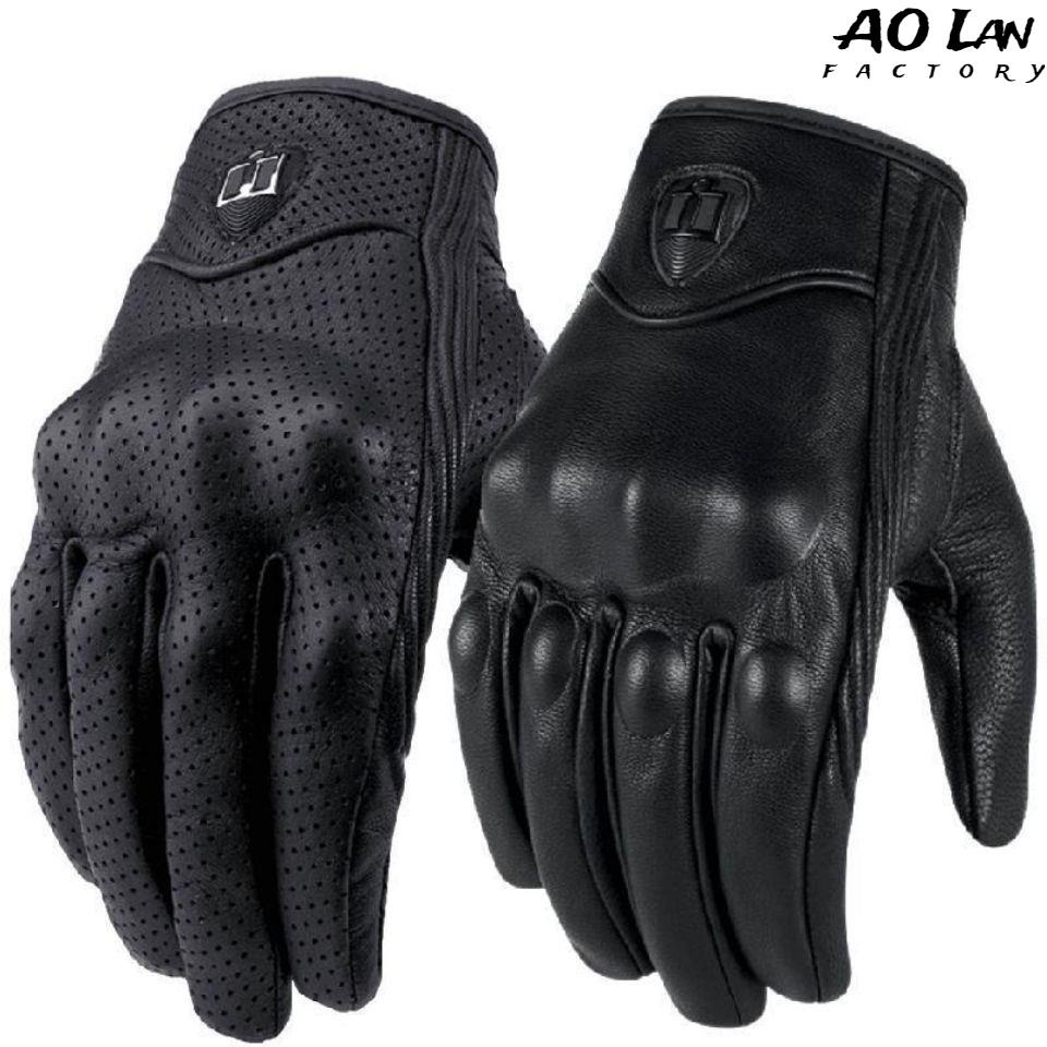 Icon-Guantes De Cuero Para Motocicleta Mtb Motocross Engranaje