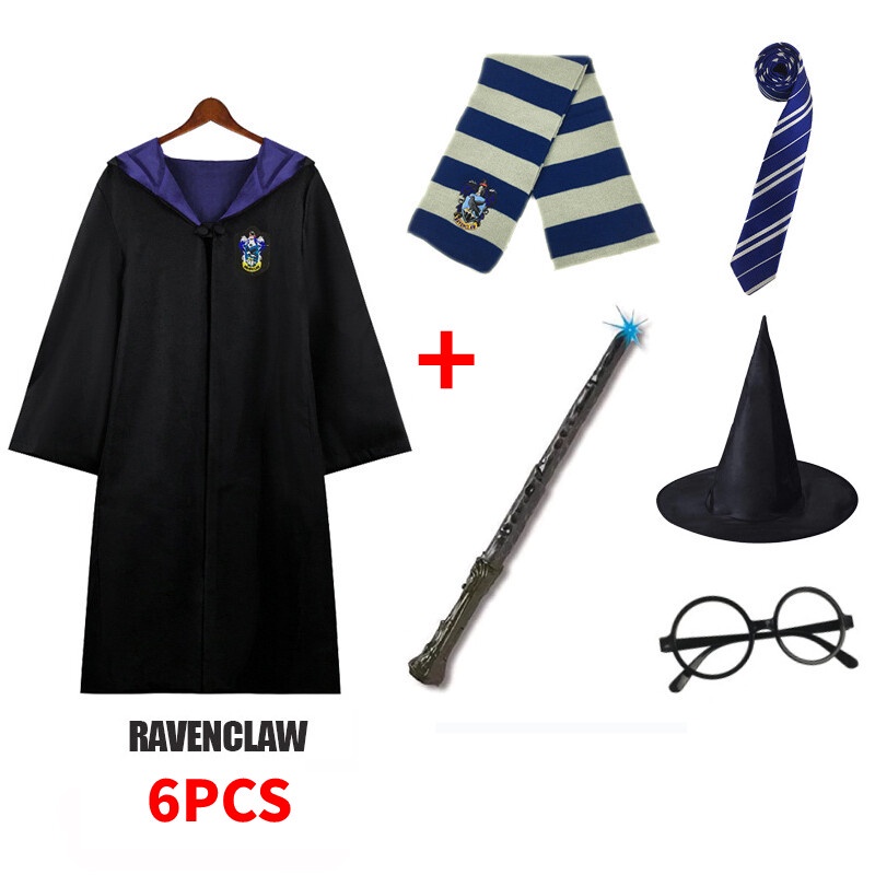 Bata De Mago Gryffindor Para Adultos – Capa, Corbata Y Gafas – Disfraz Halloween Y Cosplay – Talla XL
