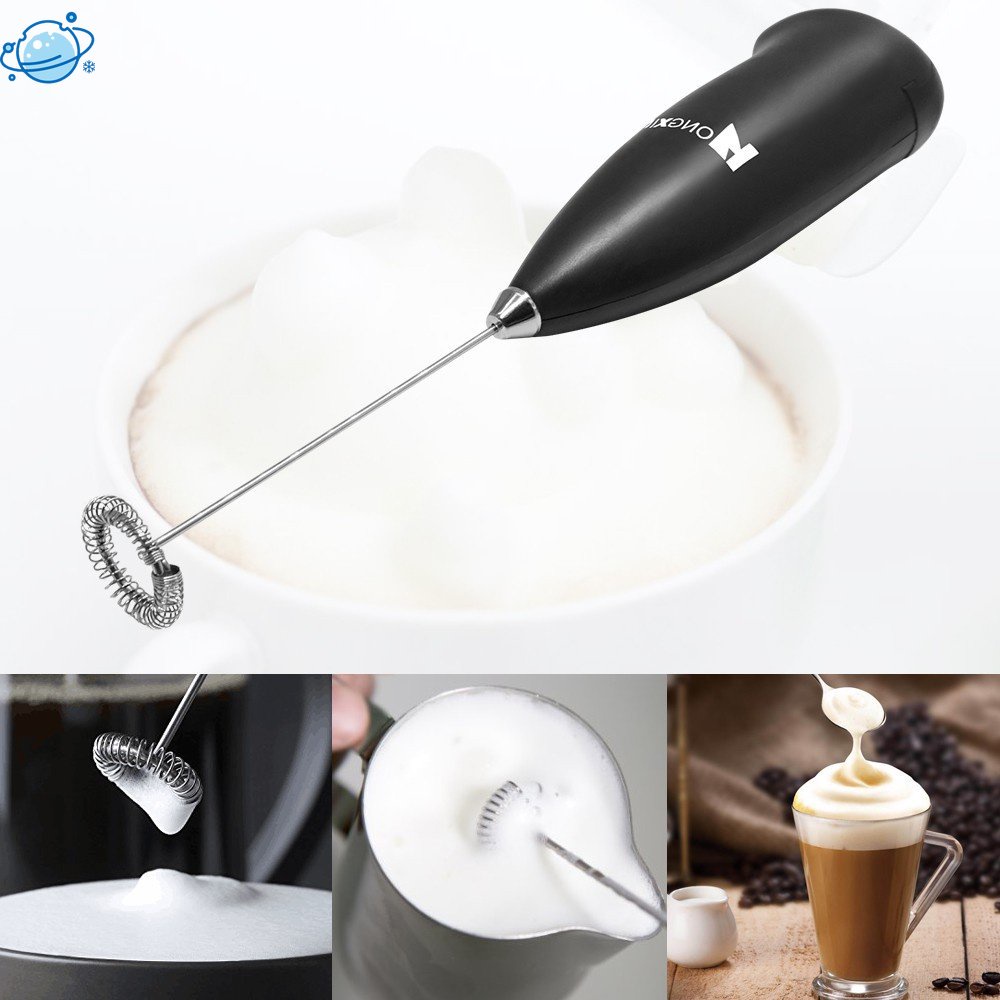 Espumador de leche de café eléctrico de mano de 3 velocidades batidor de  huevos
