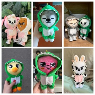 SKZOO Peluche Stray Kids Set Da 8 Pezzi, Peluche Cute Anime Wolf Chan/Leebit/DWAEKKI/Jiniret/HAN QUOKKA/BbokAri/PuppyM/Foxl.Ny, 21 Cm
