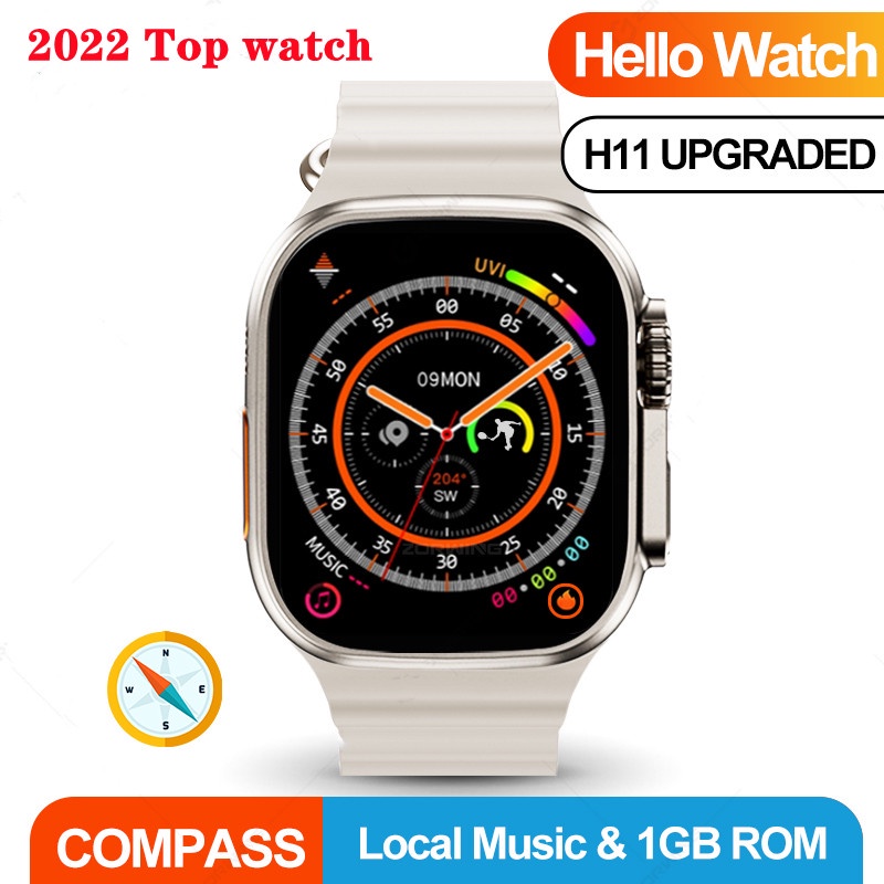 Hello Watch 2 Smart Ultra Hombres 49mm Brujula Smartwatch Aleacion De Titanio 173 Reloj De Fitness Deportivo Para Android IOS Actualizacion De H11 Shopee Colombia