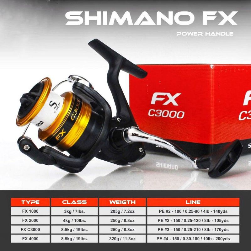 Carrete FX C3000 de Shimano, Carretes Spinning Shimano