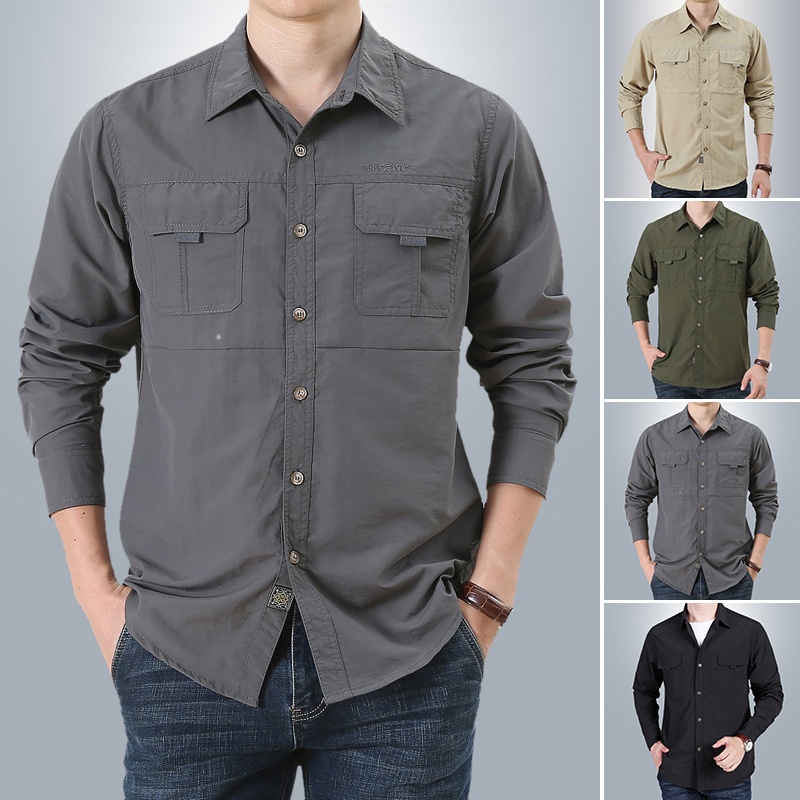 Camisa De Lino Para Hombre – Manga Corta, Transpirable Y Fresca, Ideal Para Senderismo, Playa Y Uso Diario En Verano