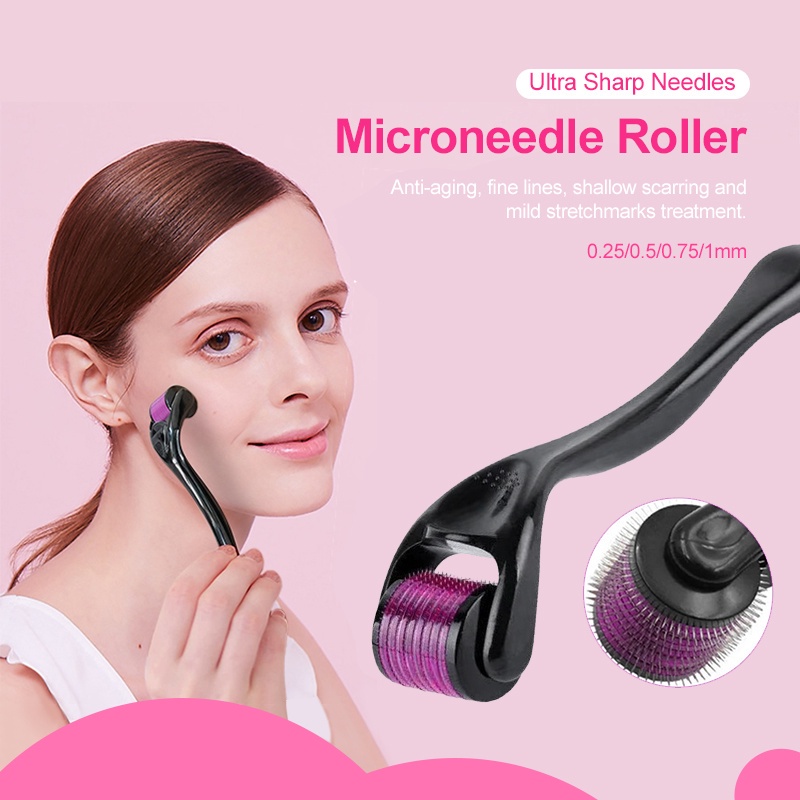Derma Roller 1.0 Mm - 540 Aiguilles En Titane - Pour Croissance Cheveux Et Barbe - Neuf