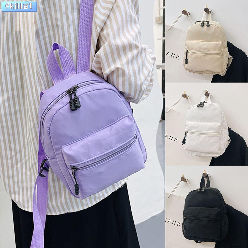 Mochila pequeña de nailon para mujer y niña, bolso escolar