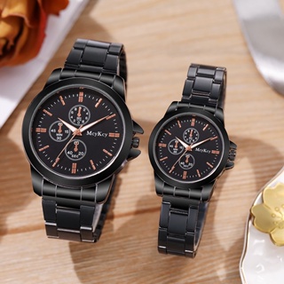 reloj hombre Conjunto de reloj de pulsera con personalidad para hombre,  relojes de cuarzo negro para hombre, correa de cuero, hebilla, pulsera  marrón