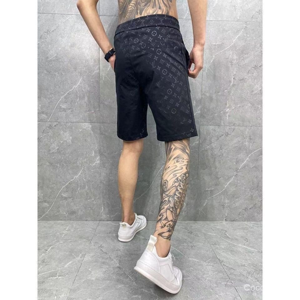 Pantalones Cortos Deportivos Con Estampado Casual Estilo Louis Vuitton Para  Hombre , Casuales Con Cintura Elástica Lv