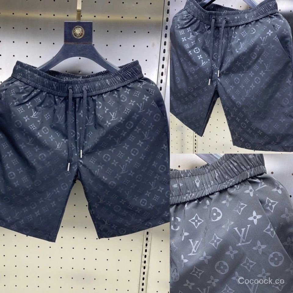 Pantalones Cortos Deportivos Con Estampado Casual Estilo Louis Vuitton Para  Hombre , Casuales Con Cintura Elástica Lv