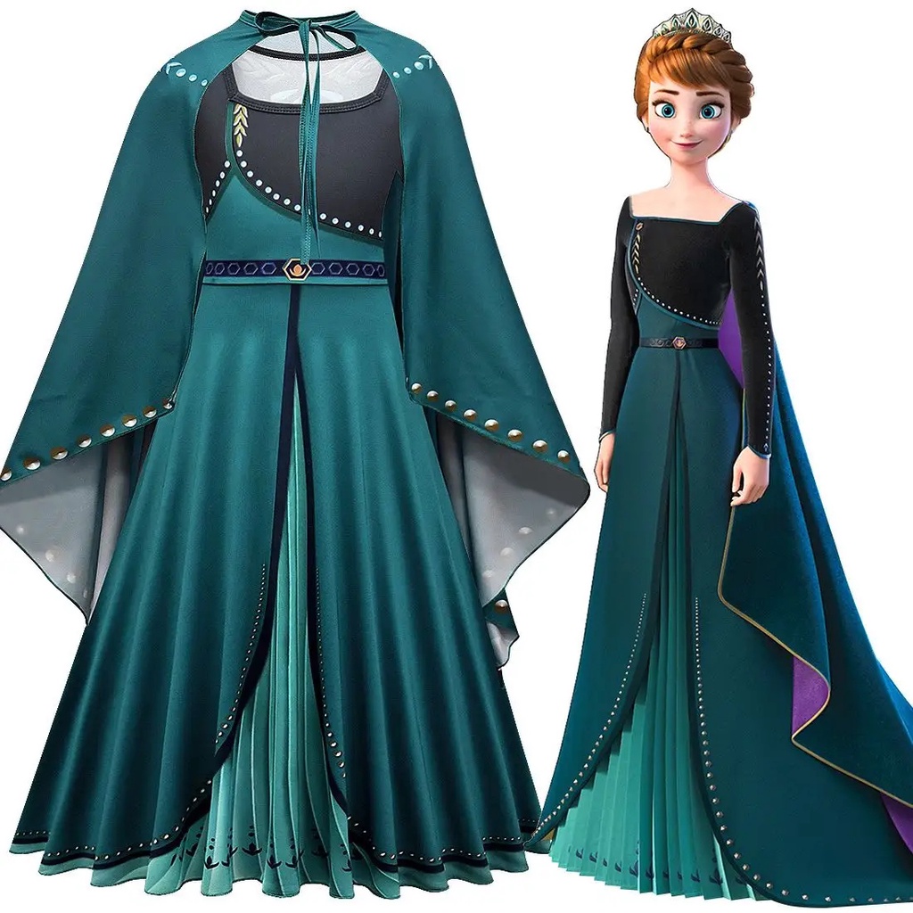 Vestido De Elsa Frozen 2 Princesa Cosplay Niños Anna Disfraz Fiesta De ...