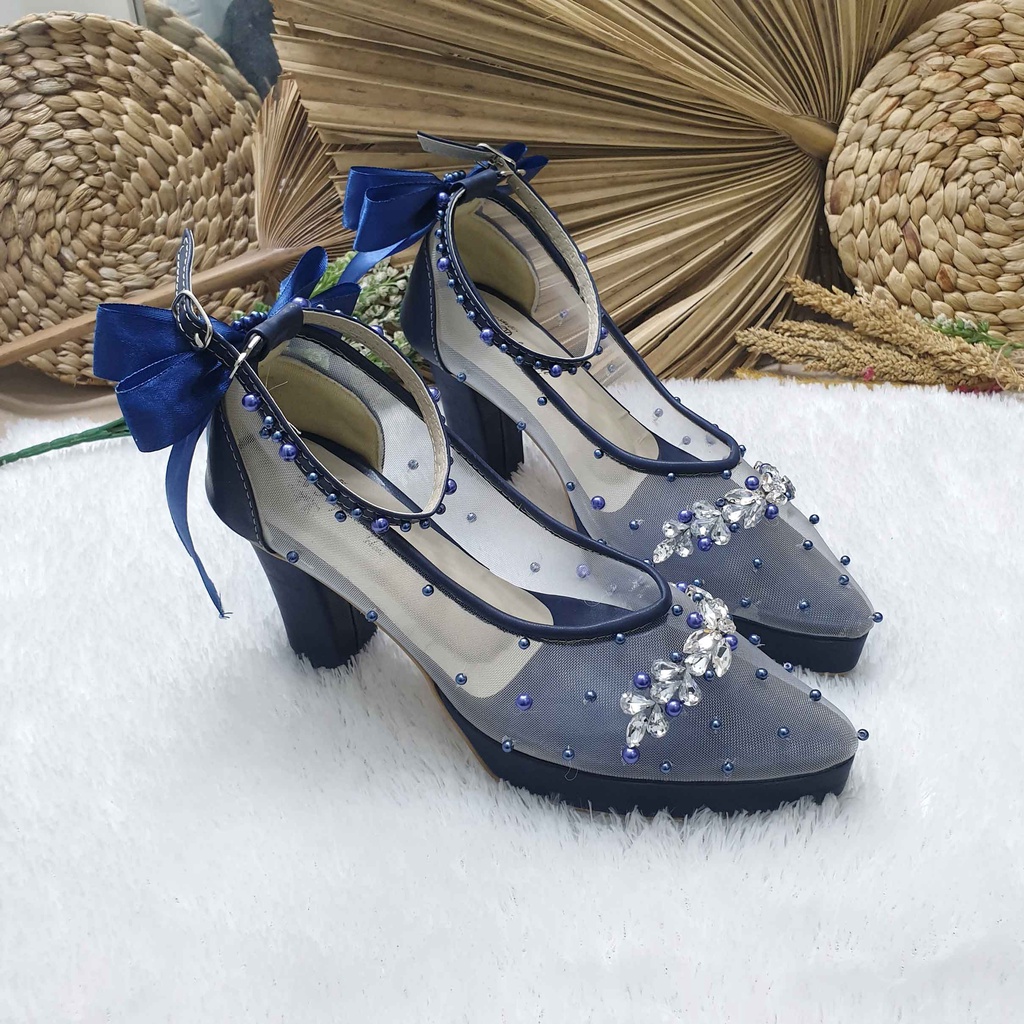 Hermosos Zapatos De Boda De Fiesta v merrisa navy 7cm Ya Sabes