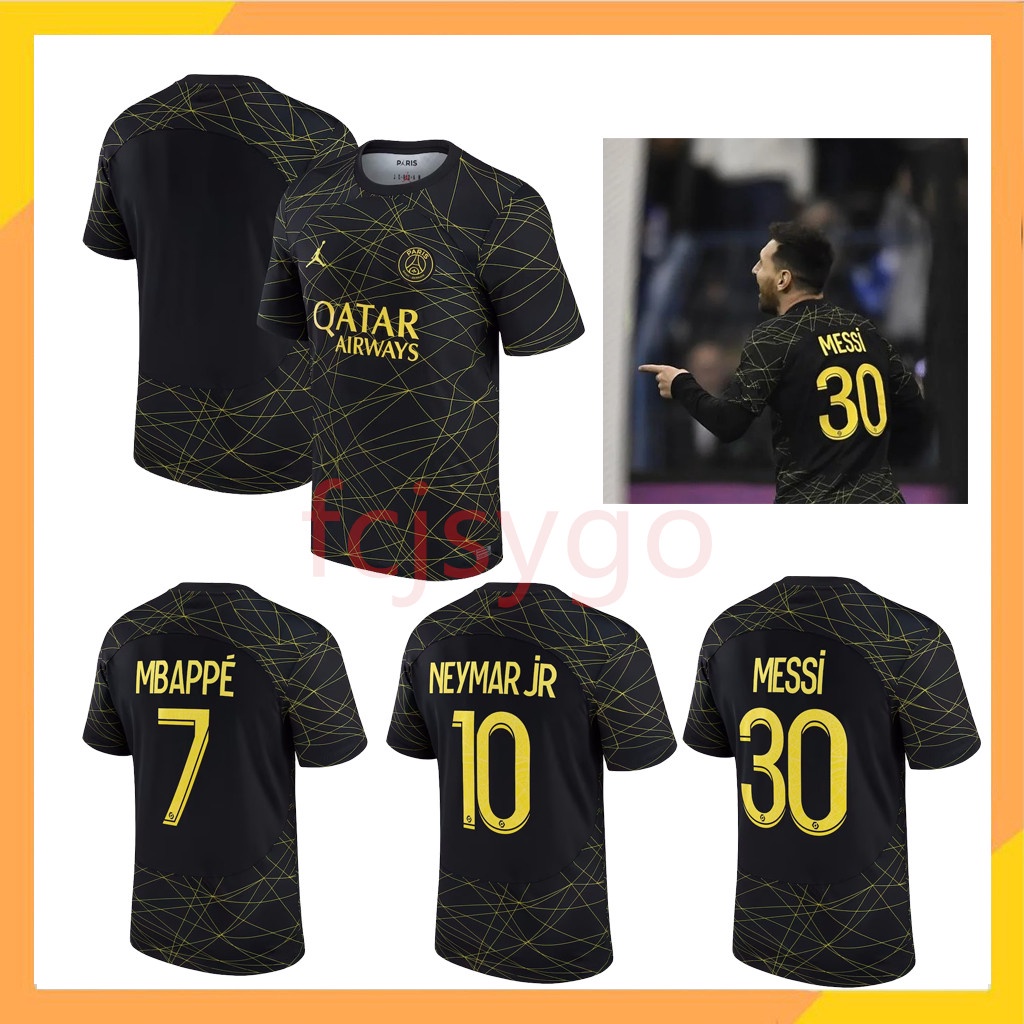 PSG Paris 2022 2023 Cuarta Camiseta De F tbol MESSI NEYMAR Negra