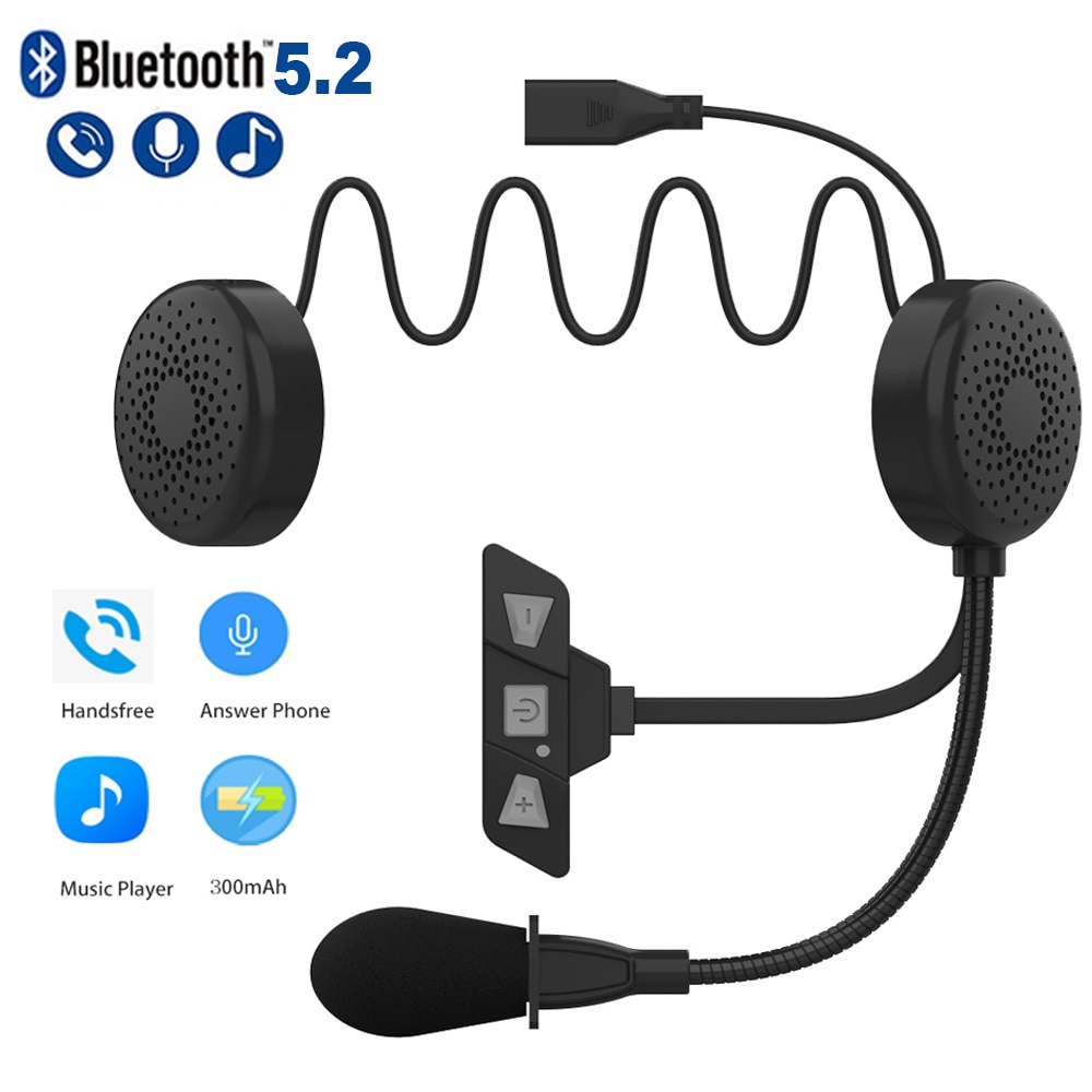 Bluetooth 5.2 Casco De La Motocicleta Auriculares Inal mbricos