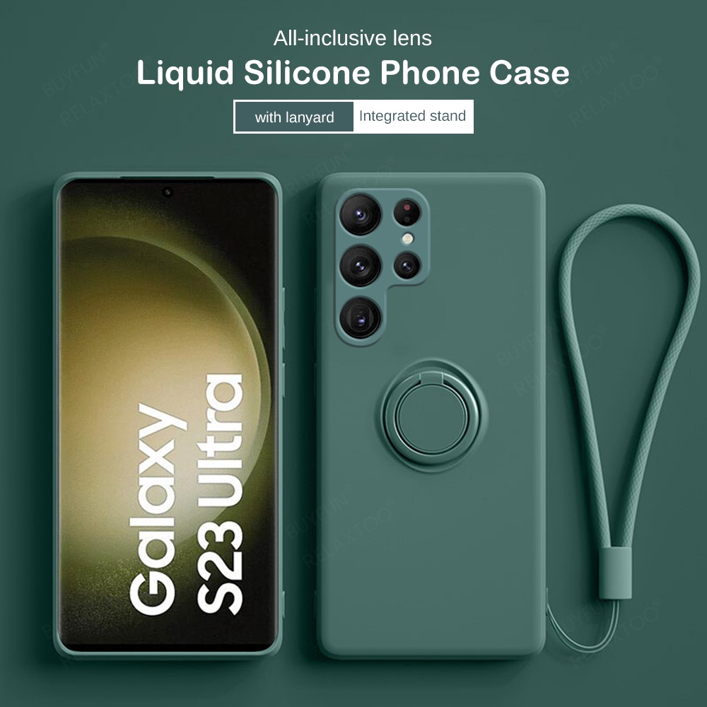 Samsung Silicone Case Funda de Silicona Crema para Galaxy S23 Ultra