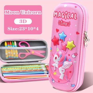 Estuche De Lápices De Unicornio 3D Kawaii Caja EVA Gran Capacidad De  Papelería Útiles Escolares Lindos Suministros Regalos Para Estudiantes Y  Niños