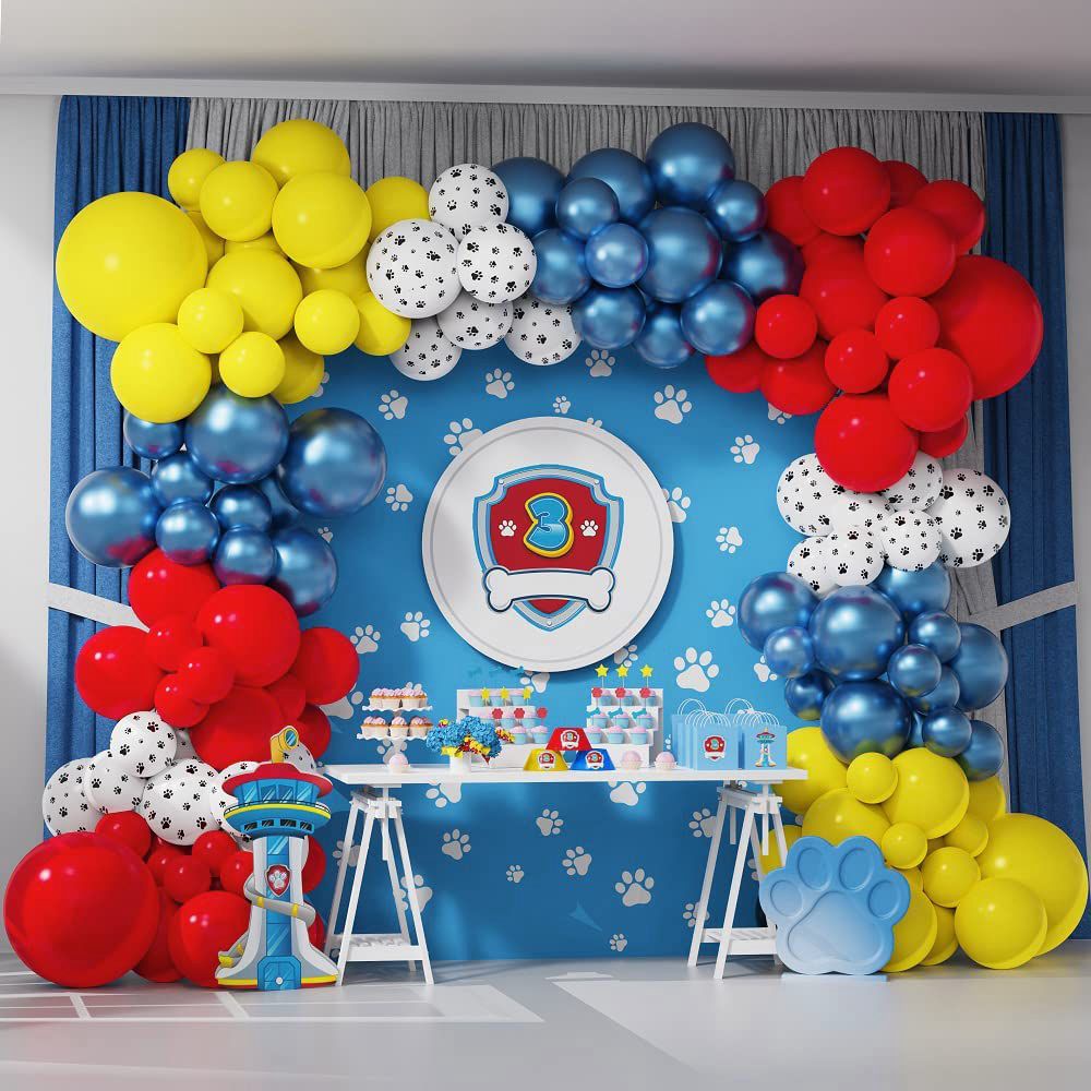 104 Pcs Paw Patrol Temática Globo Guirnalda Conjunto De Pata De
