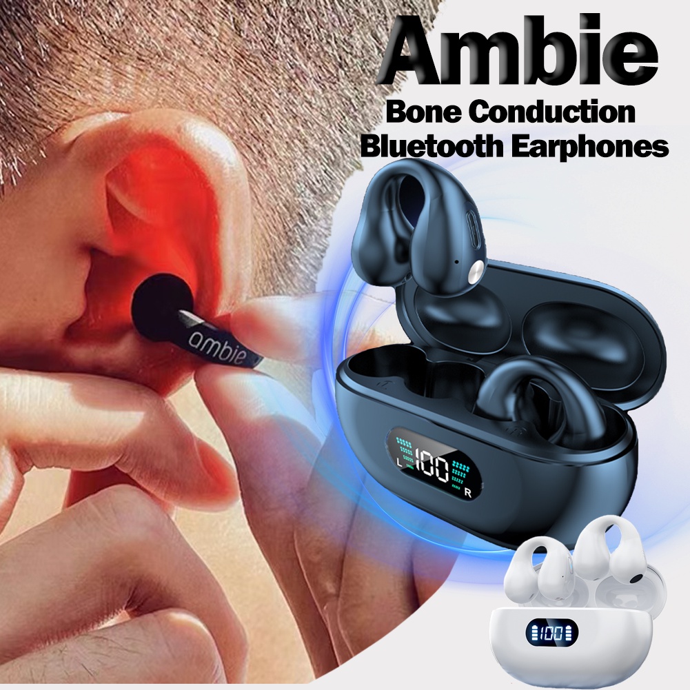 Audífonos Ambie Inalámbricos Auriculares De Conducción Osea Ambie