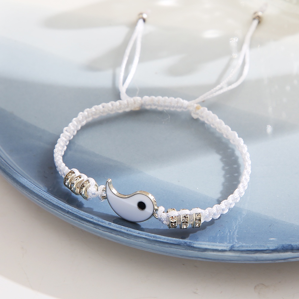 2 Pares De Pulseras Pulsera De Pareja Pulsera Yin Yang Pulsera Hermana Amistad, Pulsera Tejida Ajustable Amistad Novio Novia Regalo Del Día De San Valentín ER | En Línea