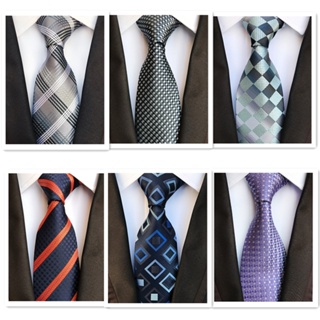 Corbata de moda para hombre, corbata clásica de seda de 8cm, corbatas de  flores a rayas