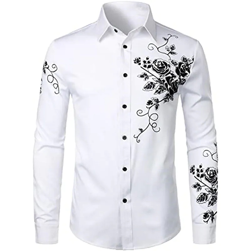 Camisas De Moda De Otono De Lujo Para Hombres Con Botones Con Solapa Casual Con Estampado De Lunares Shopee Colombia