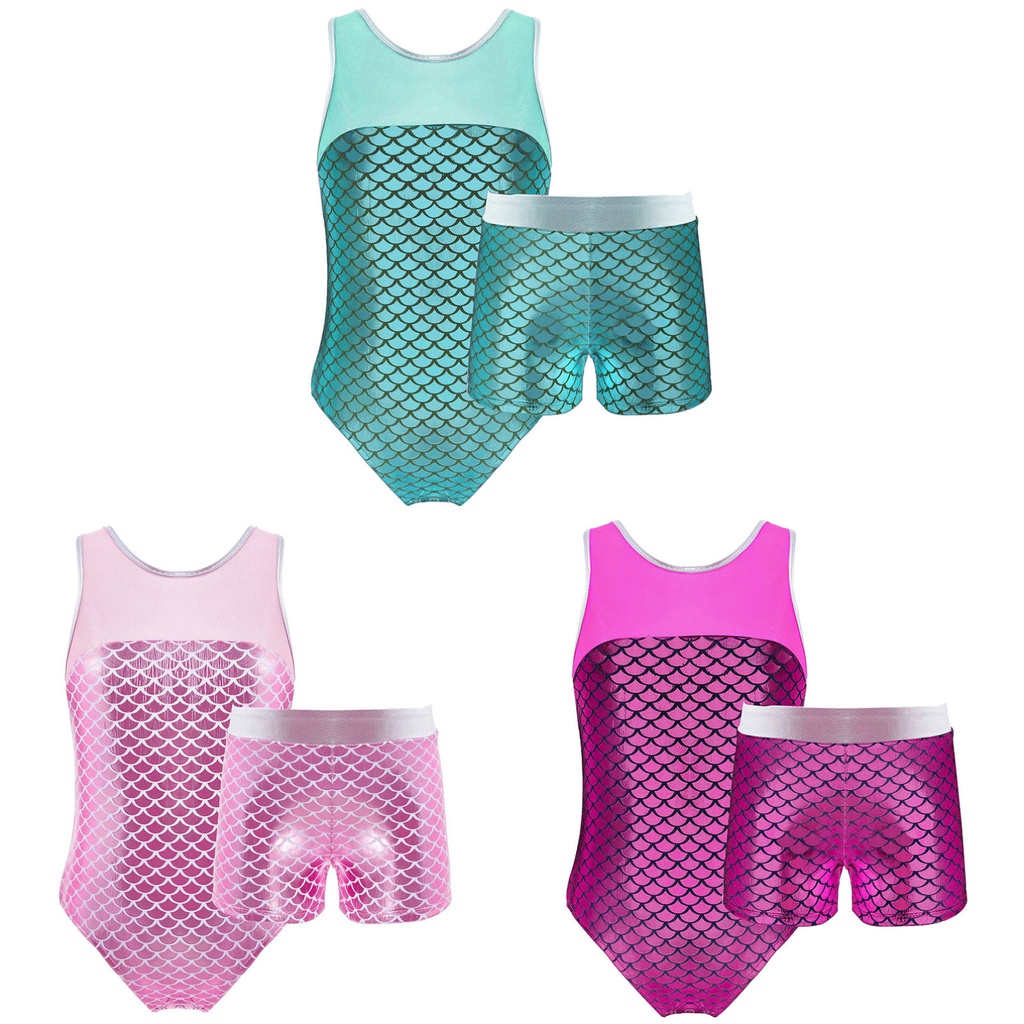 Vestido De Baile Para Niña Sin Mangas Con Lentejuelas - Conjunto 2 Piezas, Para Ballet, Jazz, Hip Hop