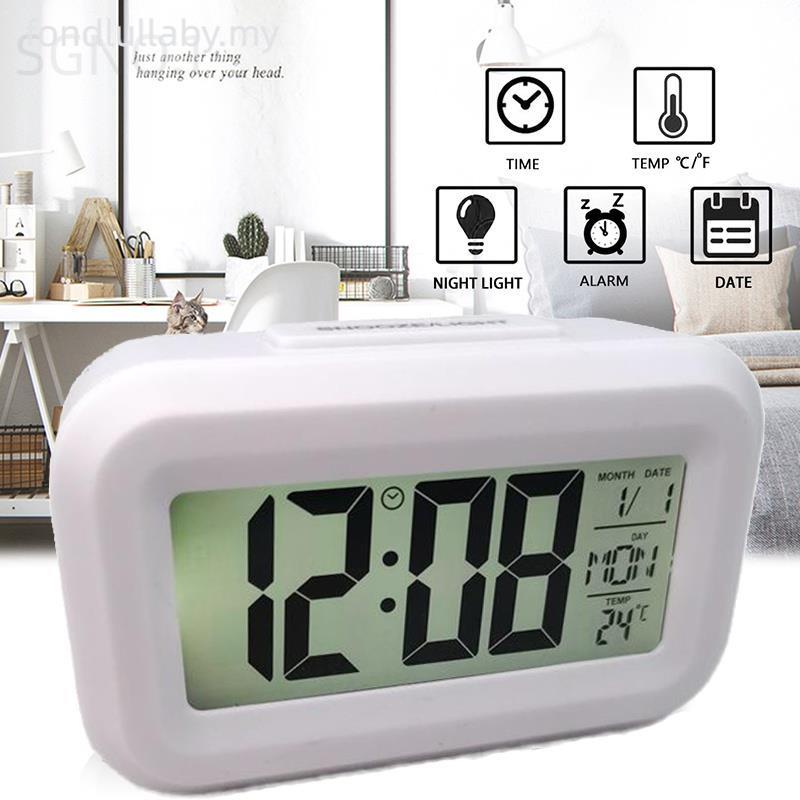  Reloj de mesa electrónico, reloj despertador digital LED  grande, pantalla de temperatura para el hogar, oficina, viajes, escritorio,  decoración : Hogar y Cocina