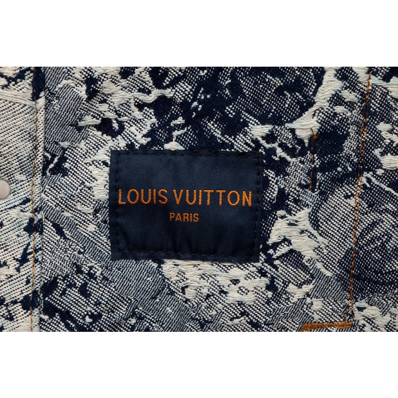 Louis Vuitton 100 % Original Para Hombres , Nueva Planta Azul , Estampado  Floral , Abrigo De Mezclilla De Impresión Completa , Chaqueta Térmica Para  Mujer , Casual , Moda