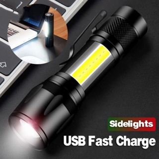 Linterna LED Recargable De Alta Potencia USB Resistente Al Agua