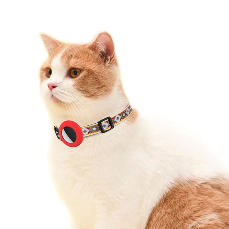 Airtag - Collar para gato con campana, correa ajustable reflectante con  funda Air Tag para gato gatito (rosa)