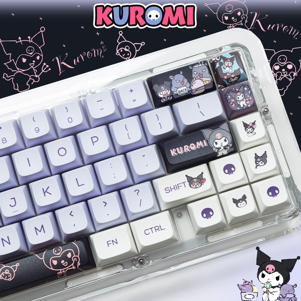 Anime Kuromi Keycap Set 140 Teclas Xda Perfil Pbt Compatible Gateron